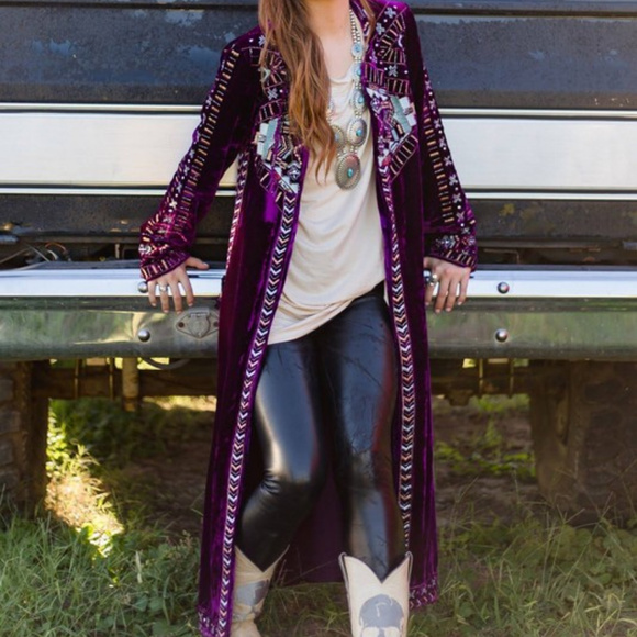 Boho Gypsy Soft Lux and Velvet Duster Jacket - Picture 6 of 8